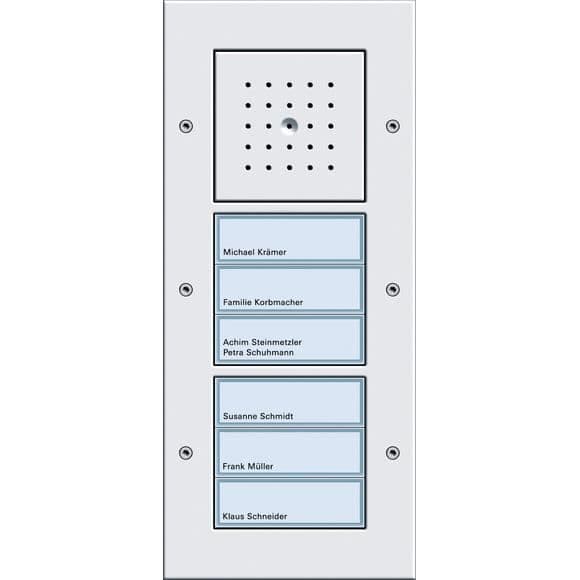 GIRA Türstation 126866 AP 6fach Türko reinweiss, Trådbunden, 1 modul(er), IP44, -25 - 70 °C, Vit, Vägg