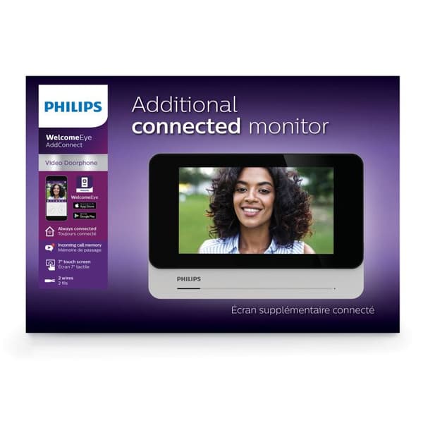 Extra 7" anslutet monitor med bred skärm, idealisk för tvåfamiljslösning - Philips - 531038