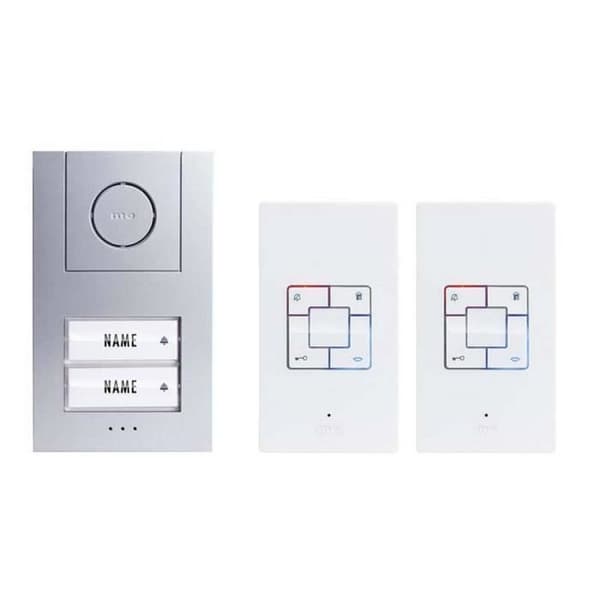 Ljudintercom - m-e modern-electronics - Vistus AD ALU 4020 S - Kabelansluten - 2 hem - silver