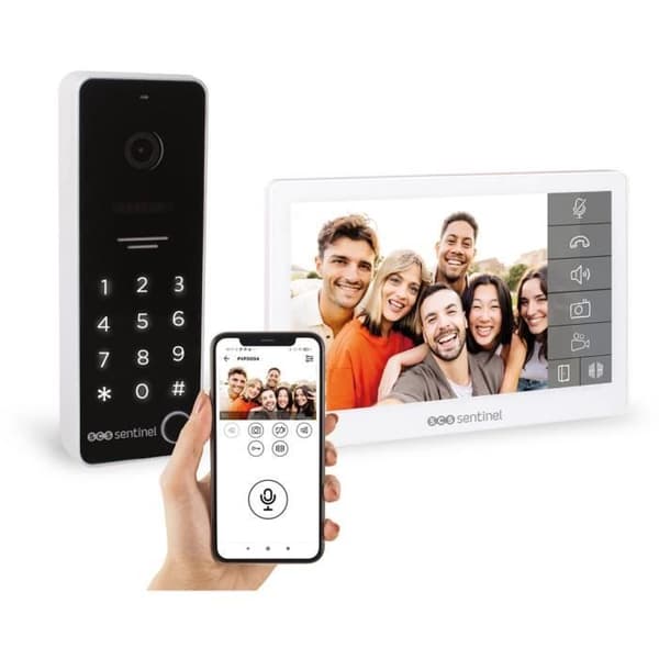 Ansluten videointercom med kodknappsats - SCS SENTINEL - CodeVisio Wi-Fi - 6 melodier