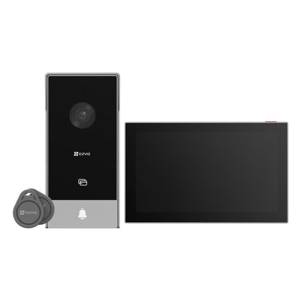 Visiophone - EZVIZ - HP5 - 1080p - Fjärrkontroll - 7" Pekskärm - Vattentät Svart, Silver