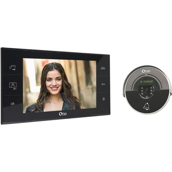 OTIO VisiHome videodörrentrésystem med internminne - 2 trådar - Night vision - Svart