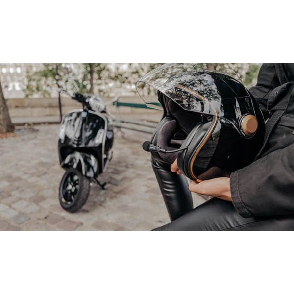 Bluetooth motorcykel intercom för Sena 3S jethjälm med mikroskaft