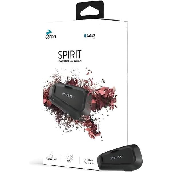 Cardo Spirit Solo bluetooth motorcykel intercom - svart/vit - TU Svart