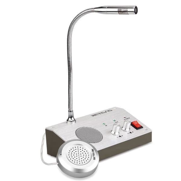 Retevis RT9908 Tvåvägs Fönster Intercom System, Kontors Intercom System, Högtalare, För Sjukhus, Bank