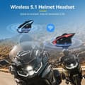 Miniatyrbild 4 av 6: Retevis EZTalk 3A Motorcykel Intercom Duo, 5.1, 1000m Intercom, Klart ljud, 28h, FM, USB C, IP65, Bluetooth Motorcykel Headset för Ridning