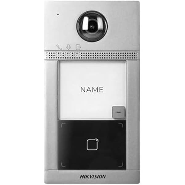 Ansluten dörrklocka - HIKVISION - Metall - IP65 - WiFi FullHD-kamera - IR-nattvision Svart, Grå