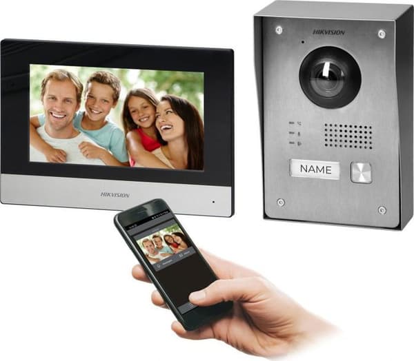 Interphone - videoporttelefon Orno - DS-KIS703Y-P Svart, Silver