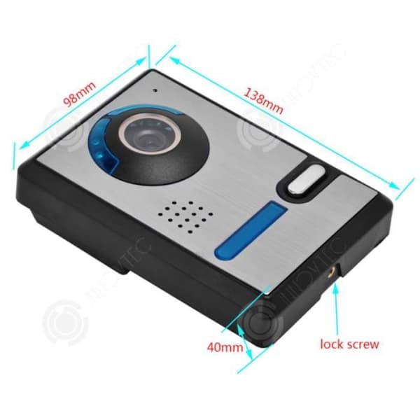 TD® Wired Visual Intercom för dörrklocka 7-tums TFT LCD-skärm Infraröd Night Vision Hemdörrklocka