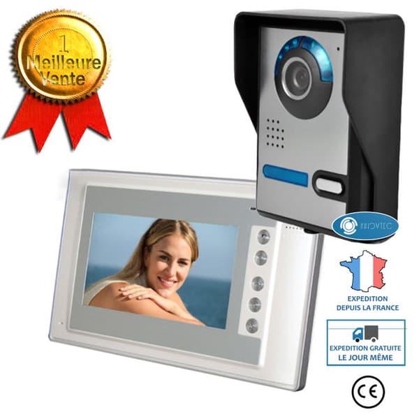 TD® Wired Visual Intercom för dörrklocka 7-tums TFT LCD-skärm Infraröd Night Vision Hemdörrklocka
