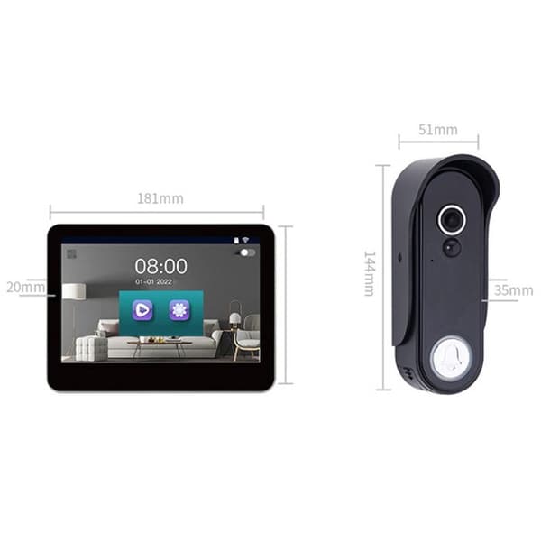 Visual Doorbell - TD® - 5000mAh - Full Touch Screen - Infrarött nattseende