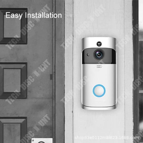 TD® Wifi smart hemdörrklocka fjärrövervakning intercom dörrklocka infraröd sensor mörkerseende visuell dörrklocka