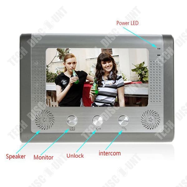 TD® Visual intercom dörrklocka 7 tum villa utility nattseende regntät HD digital en-till-en dörrtelefon