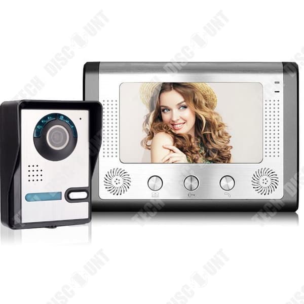TD® Visual Intercom dörrklocka 7 tums trådbunden inomhusdörrklocka Utomhusdörrklocka Maskin justerbar vinkel