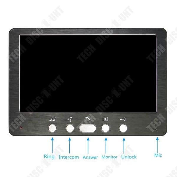 TD® Praktisk visuell intercom dörrklocka 7-tums HD LCD metall extern maskin Night Vision vattentät dörrvakt