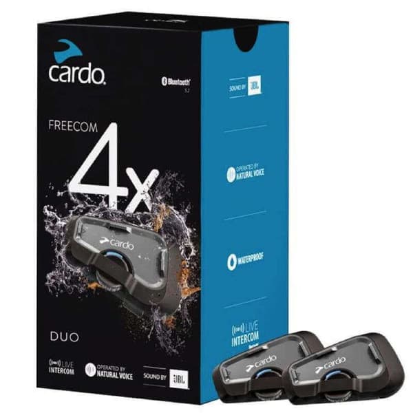 Cardo Freecom 4X Duo bluetooth motorcykel intercom - svart - TU