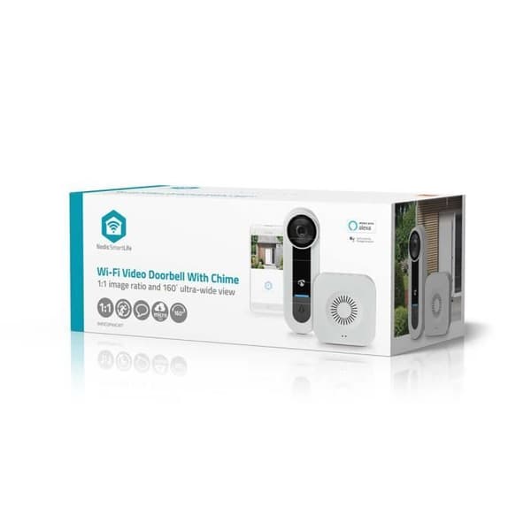 SmartLife video intercom - NEDIS - WIFICDP40CWT - Wi-Fi - IP65 - Med rörelsesensor - Vit