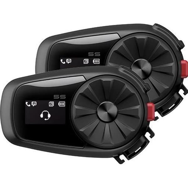 Set med 2 Sena 5S10 bluetooth motorcykel intercoms - svart - TU