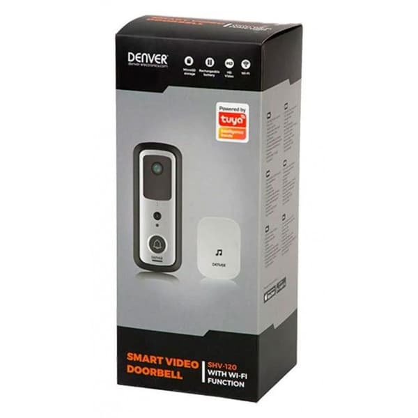 Videodörrklocka - DENVER - SHV-120 - Wi-Fi - Smart hem - Kompatibel med Tuya