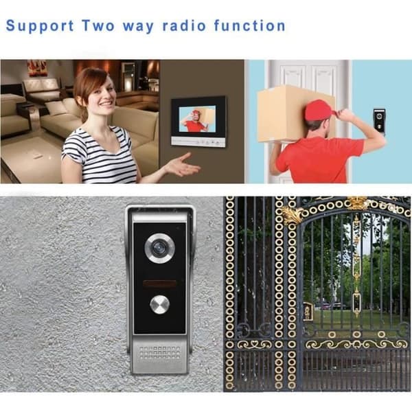 HFeng Video Dörrtelefon 7 Tum Klar Skärm intercom enheter Dörrklocka för Video Hem Bell Kamera Nattvision