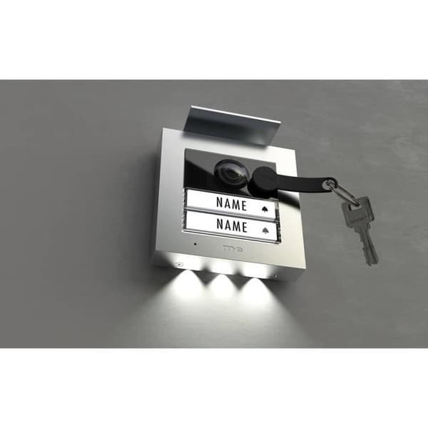 m-e modern-electronics VDV-2020 S trådbunden videointercom - RFID - Utomhusstation silver