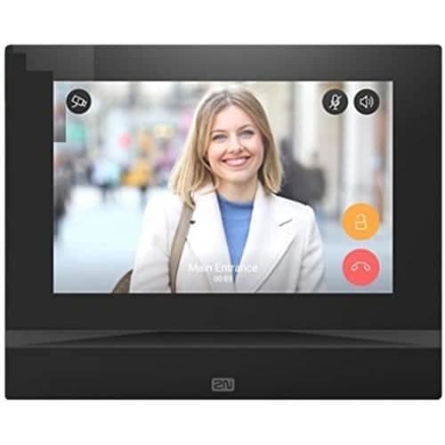 Videotelefonssystem - 2N Telekommunikation - Inomhusvy Svart - 1024 x 600 pixlar - Trådad - Svart Svart