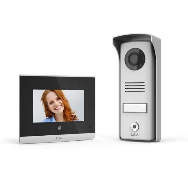 Extel Compact 4-tums videoporttelefon med touchknappar