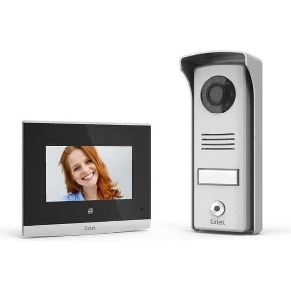 Extel Compact 4-tums videoporttelefon med touchknappar