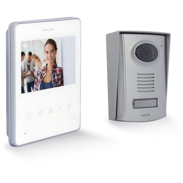 Videotelefon - CHACON - 2 trådar - 4.3 - Ultratunn - Vit