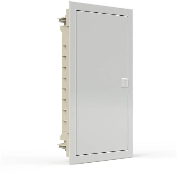 Plastikinstallationshus med metaldøre, planforsænket, IP40, 3 rækker, 36 moduler Noark PMF 36 107103