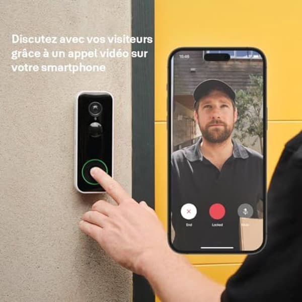 Yale Sonnette Video Ansluten Full HD - Direktuppspelning & Tvåvägsljud - Rörelseregistreringar - Zoner av