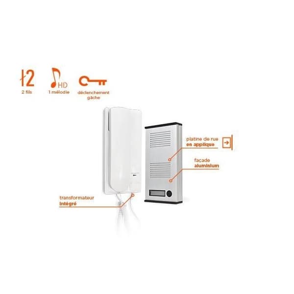 Audio intercom - SCS SENTINEL - Orion 32068 - 2 ledninger - Dør-/portåbning