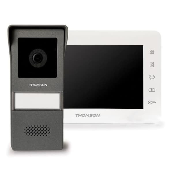 Videotelefon - THOMSON - 2-tråds farve - 7" skærm - Dobbelt Tili-styring