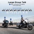 Miniatyrbillede 2 af 4: Motorcykel Intercom Bluetooth Headset, 8 Ryttere Kommunikation, Musik Deling