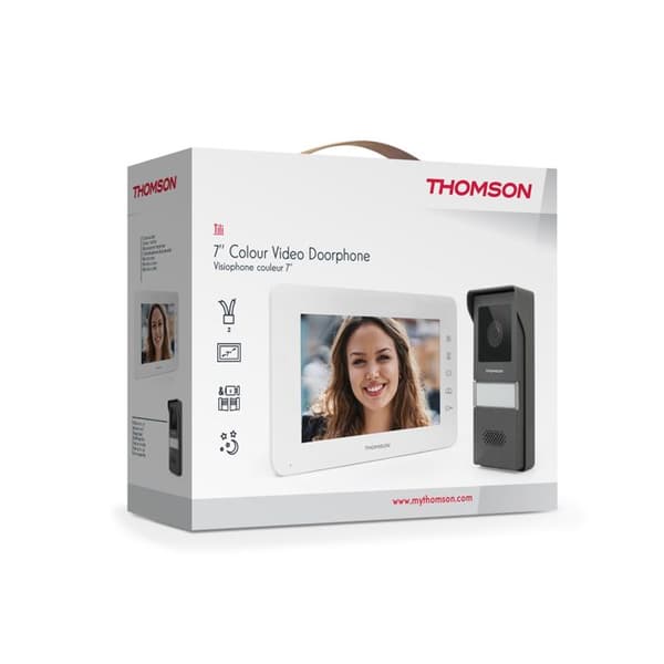 Tili 2-tråds färgvideoporttelefon, 7-tums skärm, dubbel kontroll - Thomson - 512267