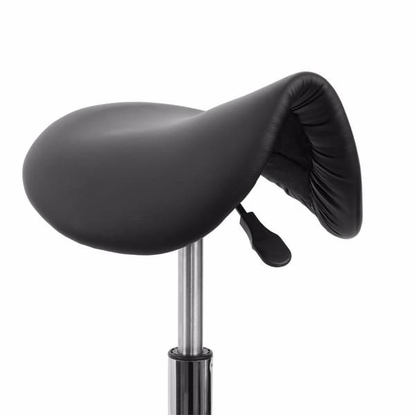 Satulatuoli pyörillä - korkeussäädettävä ergonominen toimistotuoli, jossa on kääntötoiminto ja kumipyörät