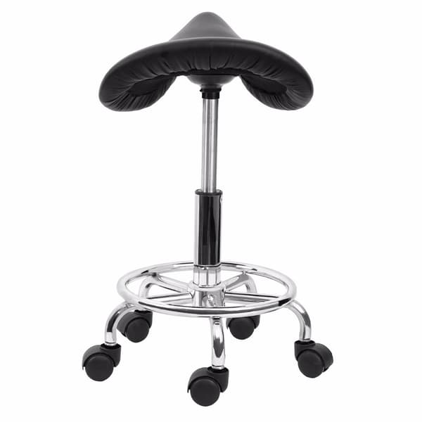 Satulatuoli pyörillä - korkeussäädettävä ergonominen toimistotuoli, jossa on kääntötoiminto ja kumipyörät