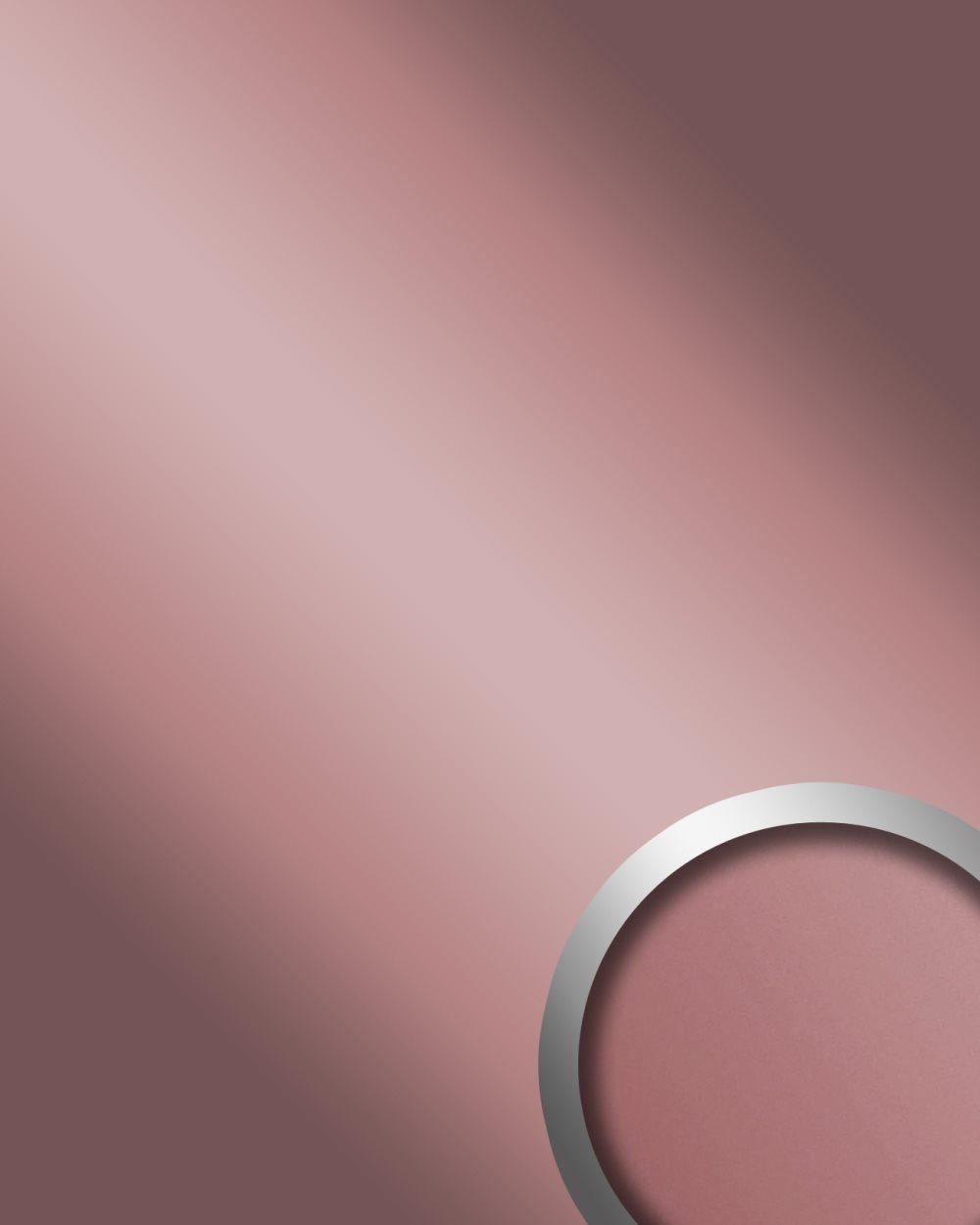 Väggpanel självhäftande WallFace DECO 12428-SA spegel utseende slät speglad rosa 2,6 m2