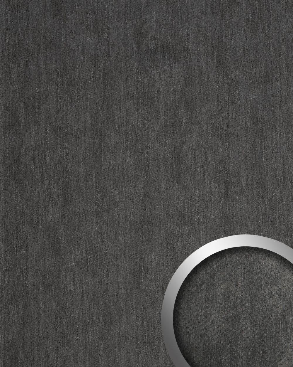 Väggpanel självhäftande WallFace DECO 20196-SA metall utseende slät metalliska accenter svart 2,6 m2