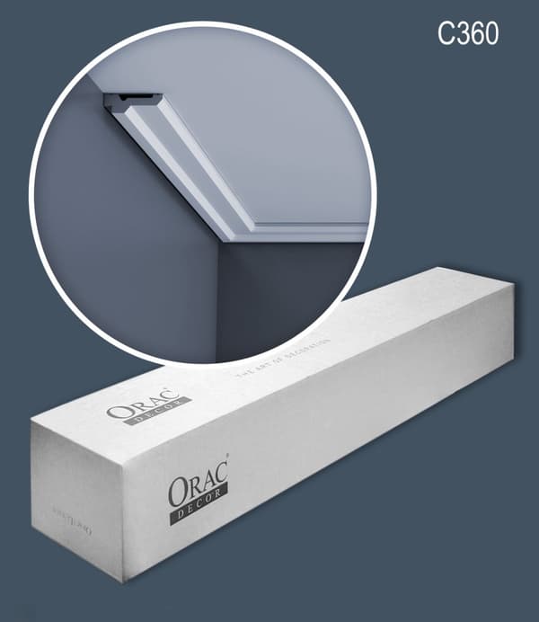 Kattolistat Orac Decor LUXXUS C360-box 1 laatikko kanssa 22 listat 44 m