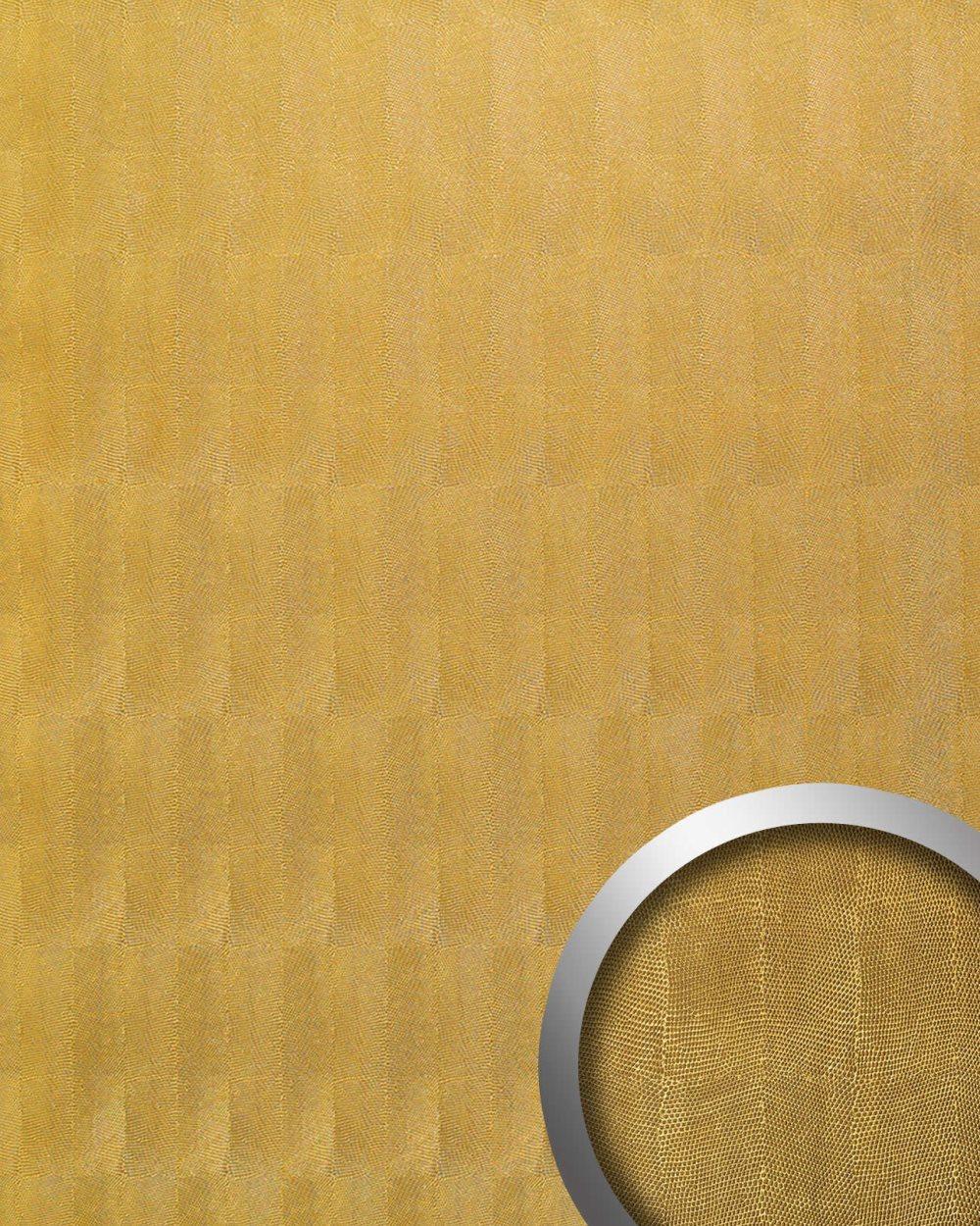 Väggpanel självhäftande WallFace LEATHER 17016-SA reptilier utseende texturerad glansigt guld 2,6 m2