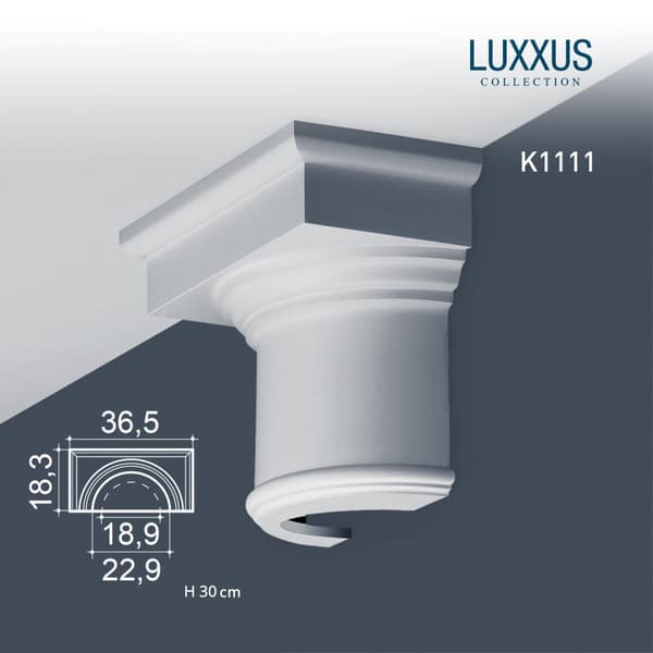 Halv Søjler kapitæl Orac Decor LUXXUS K1111 stil dorisk