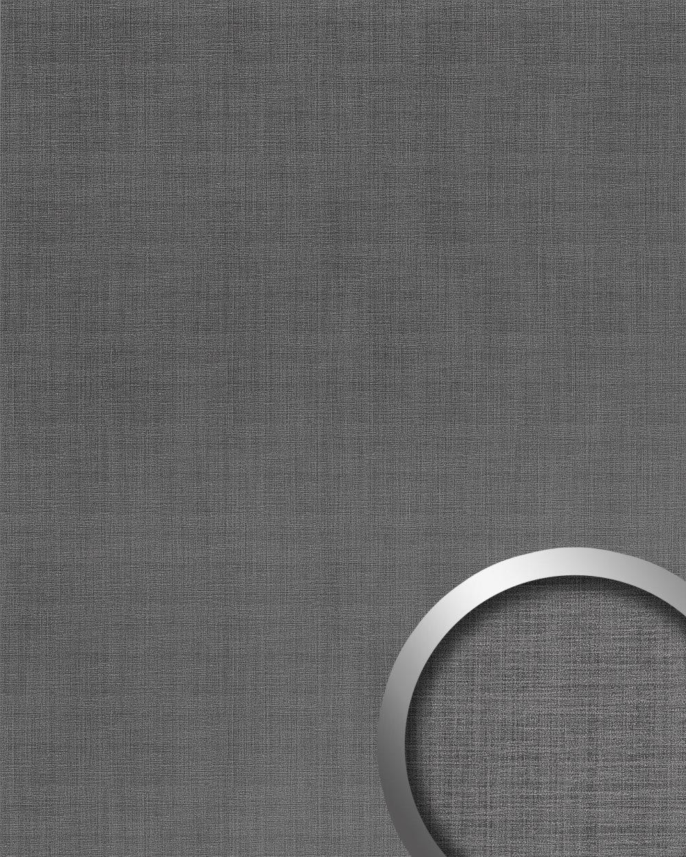 Väggpanel självhäftande WallFace DECO 20204-SA borstad metall utseende slät metalliska accenter grå 2,6 m2