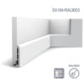 Pikkukuva 3 / 8: Jalkalistat Orac Decor AXXENT SX184-RAL9003-box 1 laatikko kanssa 20 listat 40 m