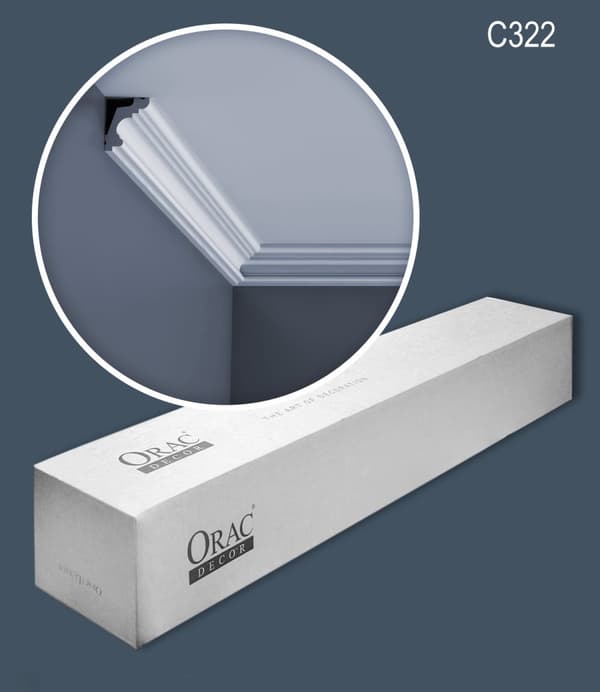 Kattolistat Orac Decor LUXXUS C322-box 1 laatikko kanssa 16 listat 32 m