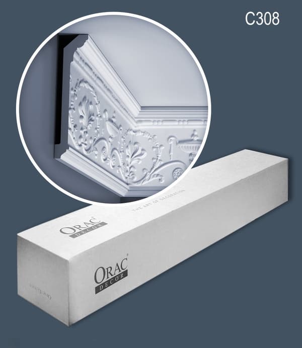 Kattolistat Orac Decor LUXXUS C308-box 1 laatikko kanssa 10 listat 20 m