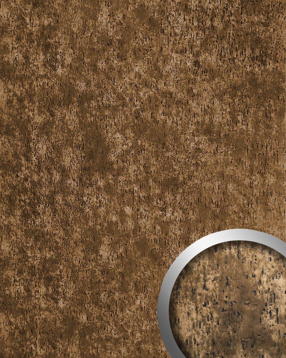 Väggpanel självhäftande WallFace STRUCTURE 17233-SA Used Look texturerad matt brons 2,6 m2