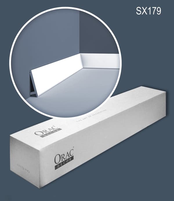 Jalkalistat Orac Decor MODERN SX179-box 1 laatikko kanssa 20 listat 40 m