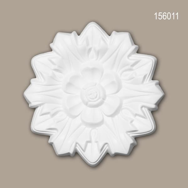Profhome 156011 Kattorosetti – Ø 19,8 cm, valkoinen, jäykkä polyuretaanivaahto, uusrenessanssityyli