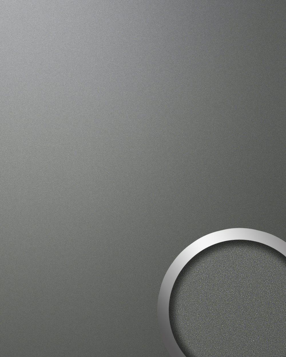 Väggpanel självhäftande WallFace DECO 10389-SA metall utseende slät matt grå 2,6 m2